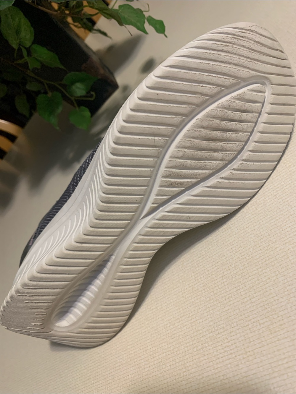 Skechers Gray Knit Slip-On Sneakers with White Soles - Picture 8 of 8